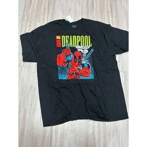 Marvel Deadpool Comic Graphic Black T Shirt Size 2X Large Cotton